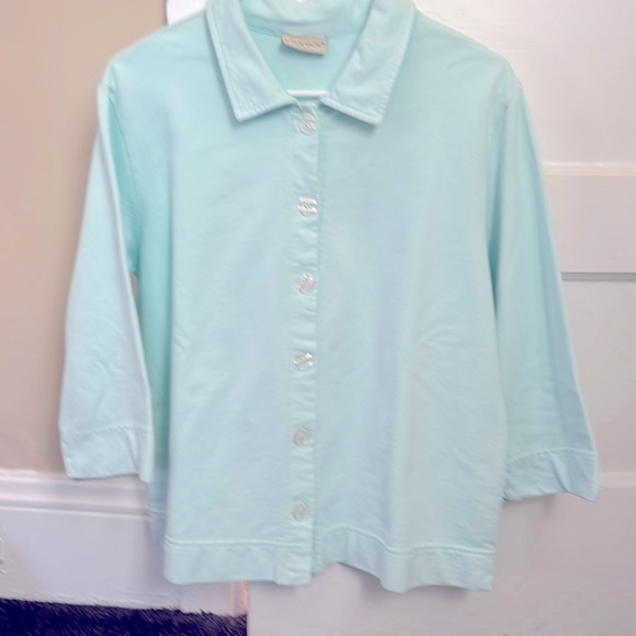 CANTOO Made in USA Size L Soft Aqua 3/4” jacket - Picture 1 of 2